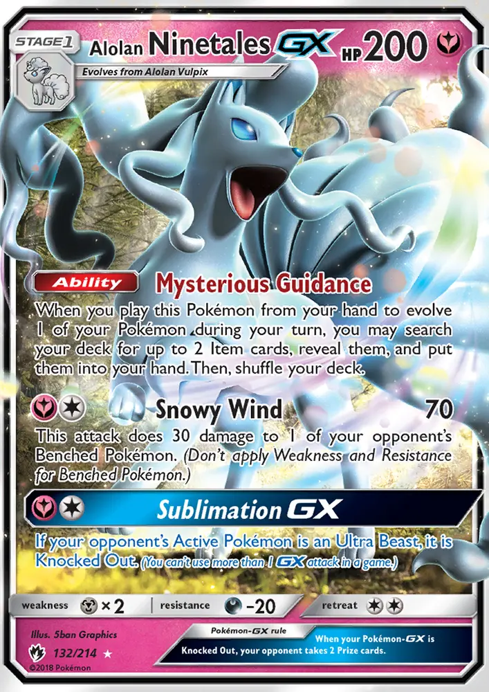 Alolan Ninetales GX from sm8