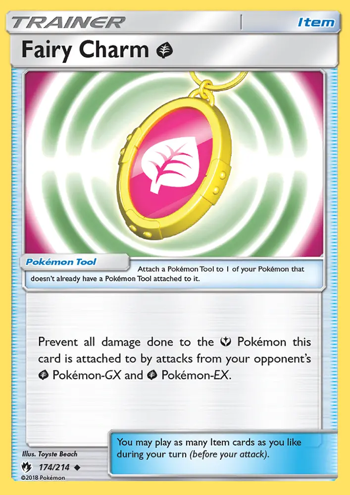 Fairy Charm Grass Pokemon card from Lost Thunder