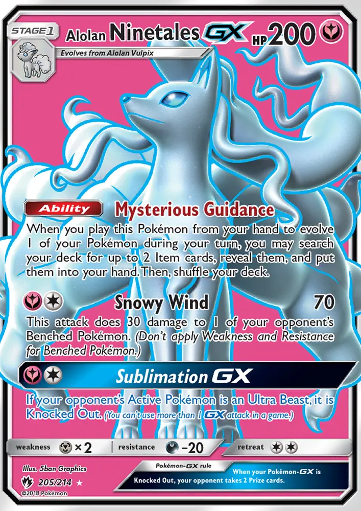 Alolan Ninetales GX from sm8