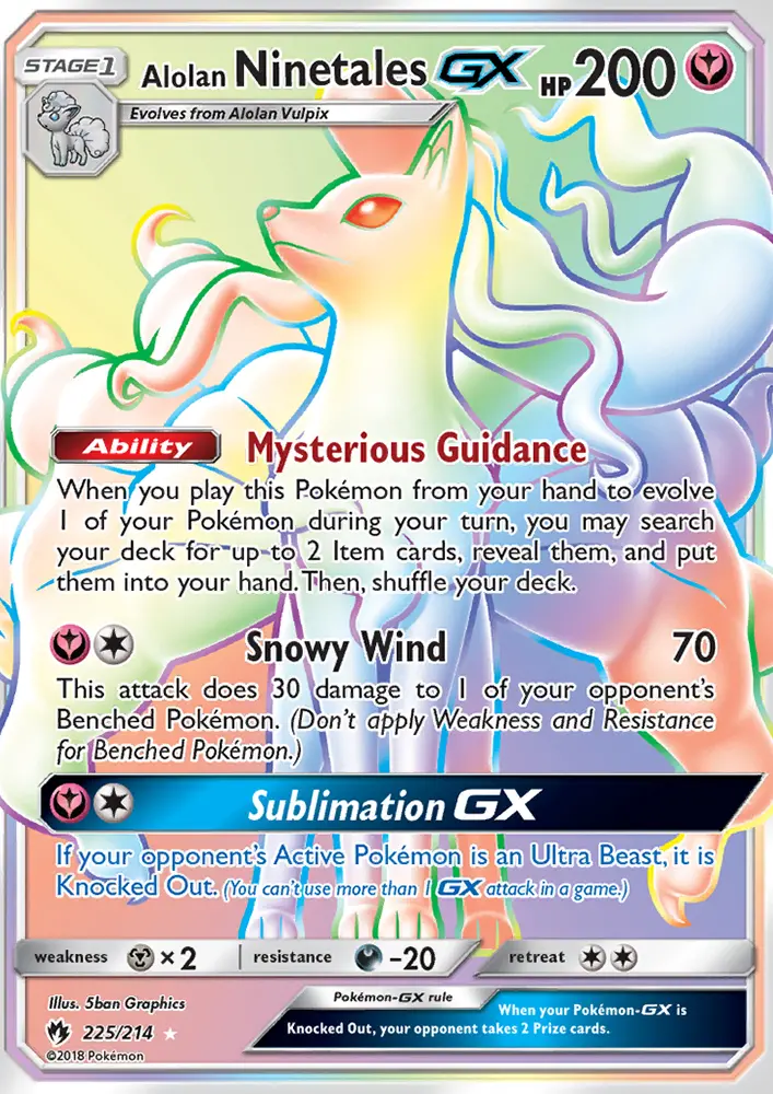 Alolan Ninetales GX from sm8