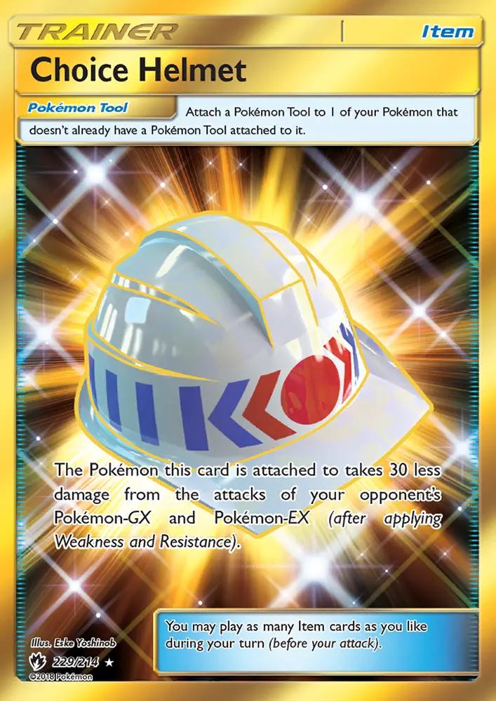 Choice Helmet Pokemon card from Lost Thunder