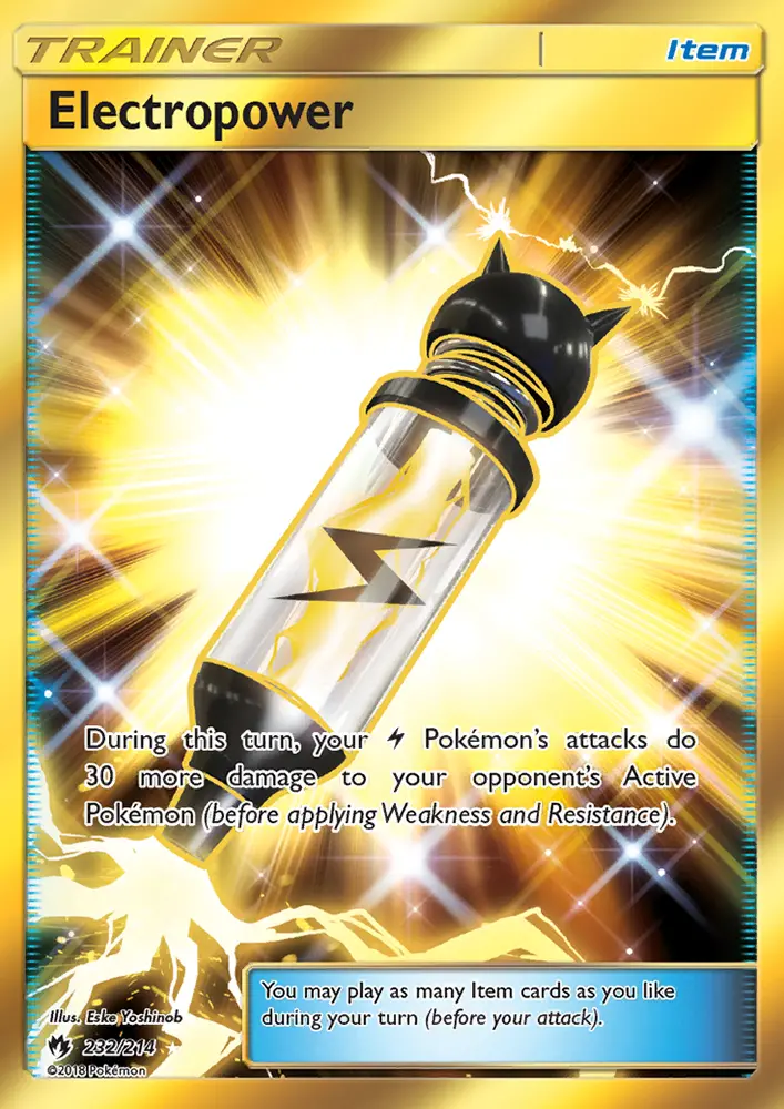 Electropower Pokemon card from Lost Thunder
