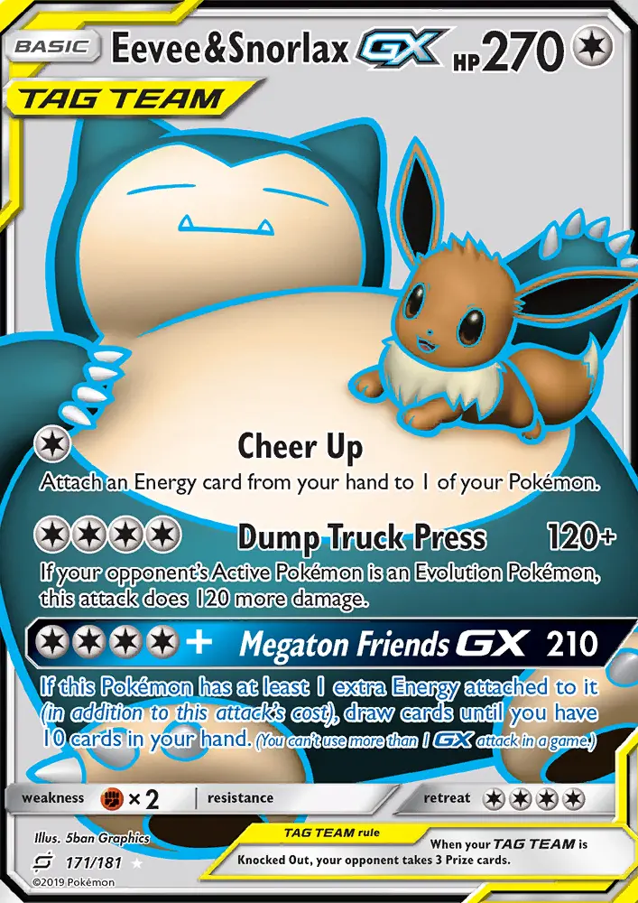 Eevee & Snorlax GX from sm9