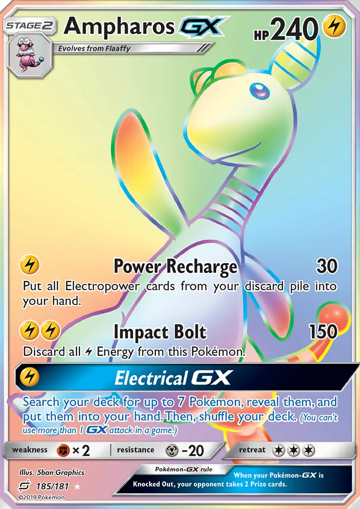 Ampharos GX Pokemon card from Team Up
