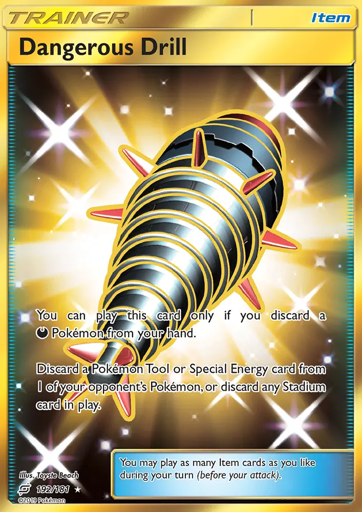 Dangerous Drill Pokemon card from Team Up