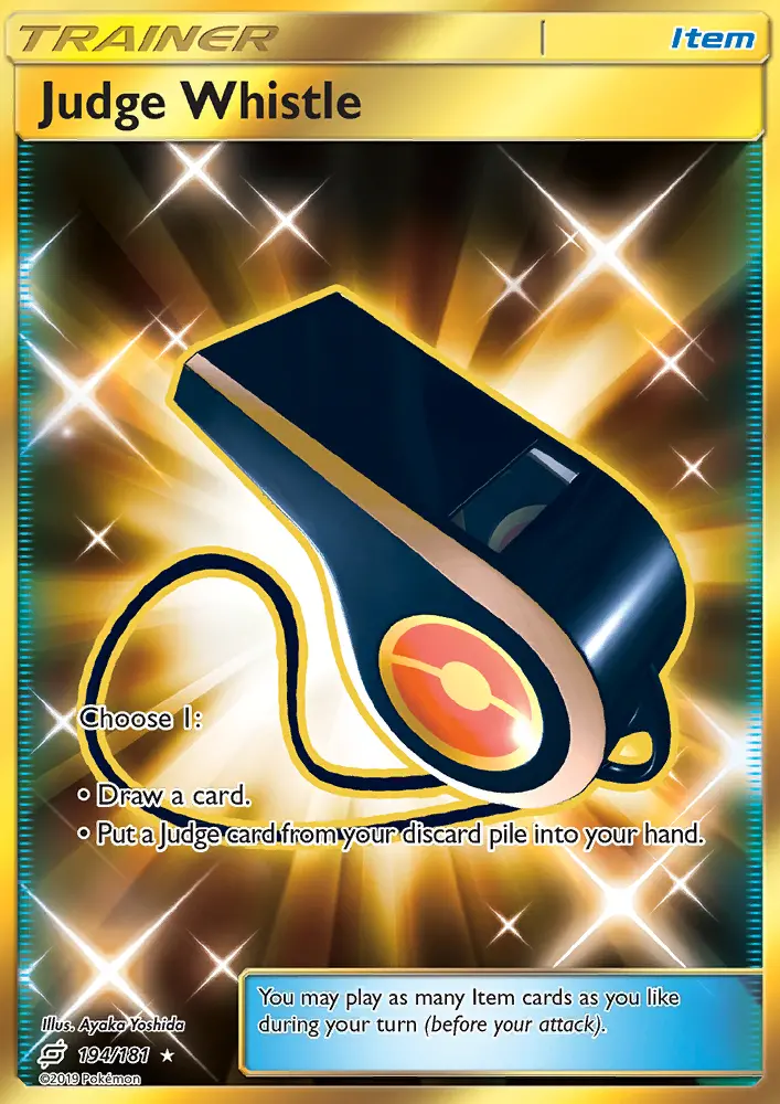 Judge Whistle Pokemon card from Team Up