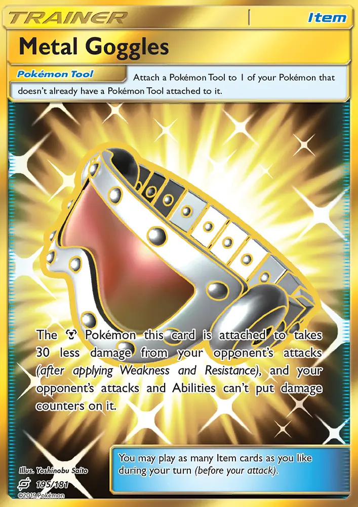 Metal Goggles Pokemon card from Team Up