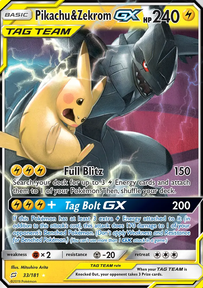 Pikachu & Zekrom GX from sm9