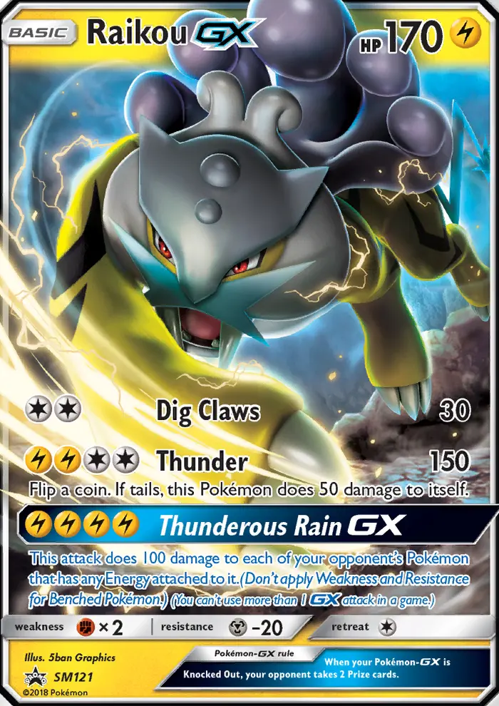 Raikou GX Pokemon card from SM Black Star Promos