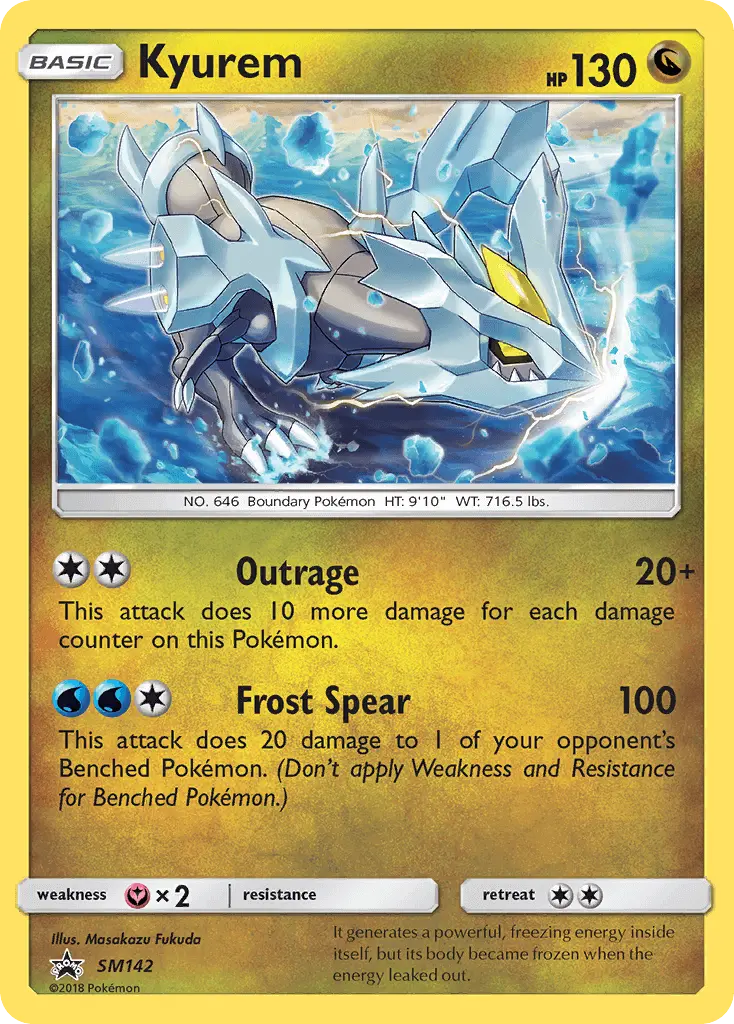 Kyurem Pokemon card from SM Black Star Promos