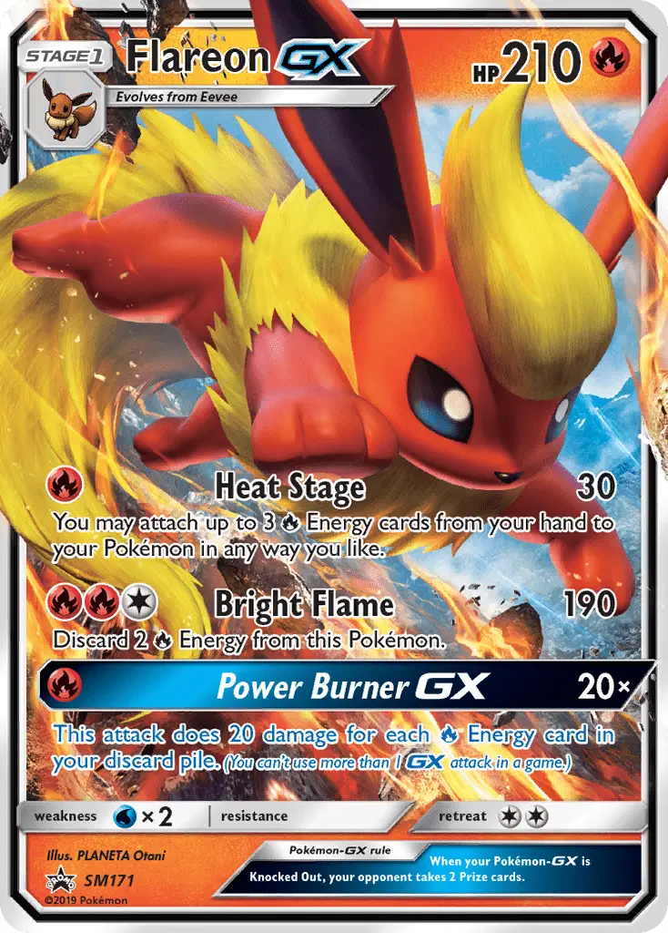 Flareon GX Pokemon card from SM Black Star Promos