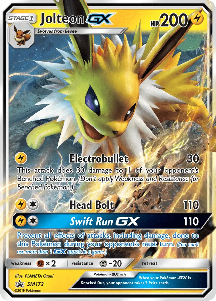 Jolteon GX Pokemon card from SM Black Star Promos