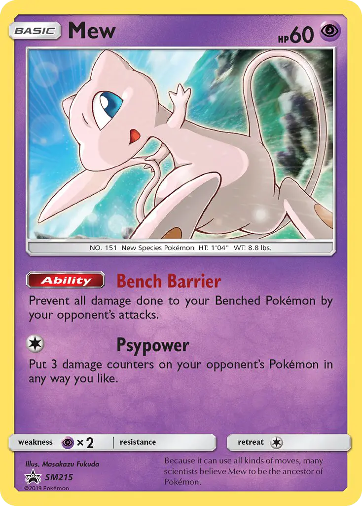 Mew Pokemon card from SM Black Star Promos