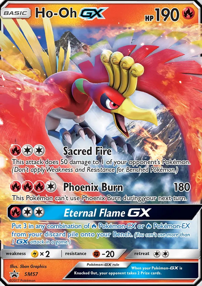 Ho-Oh GX Pokemon card from SM Black Star Promos