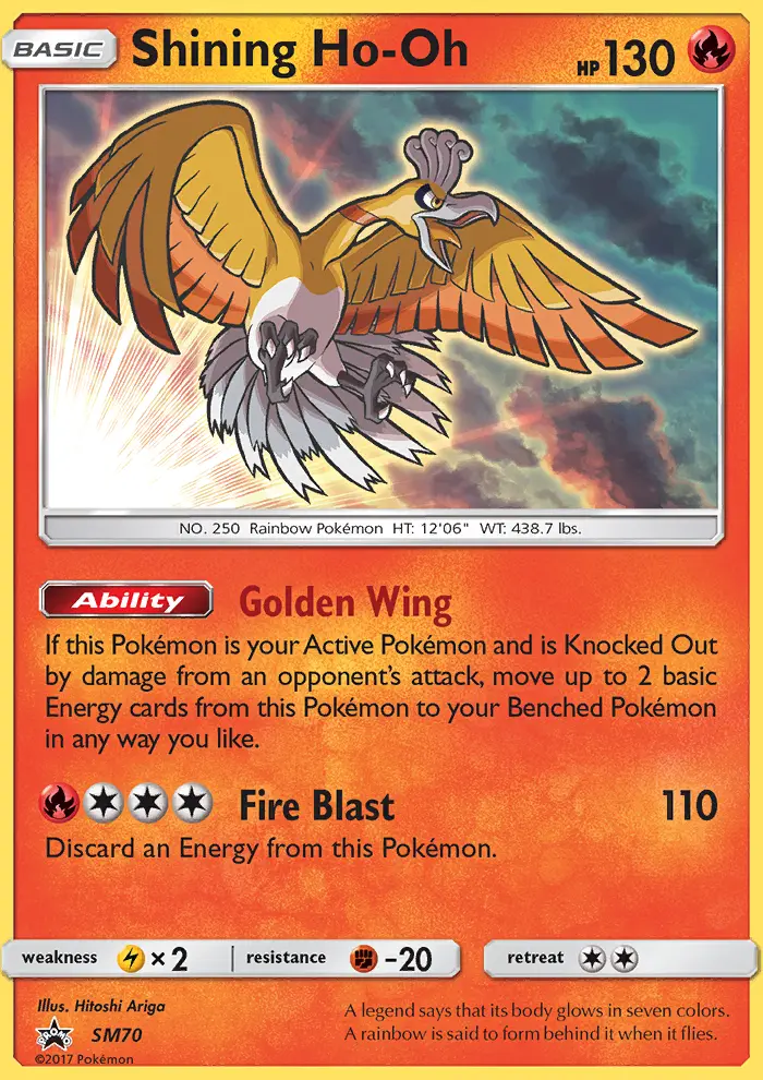 Shining Ho-Oh Pokemon card from SM Black Star Promos