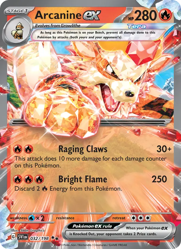Arcanine ex from sv01