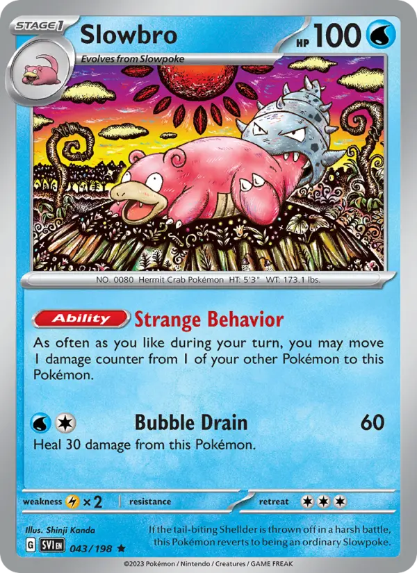 Slowbro Pokemon card from Scarlet & Violet