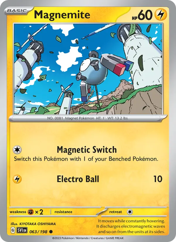 Magnemite Pokemon card from Scarlet & Violet