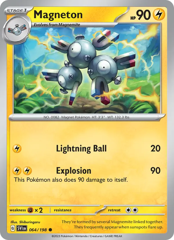 Magneton Pokemon card from Scarlet & Violet