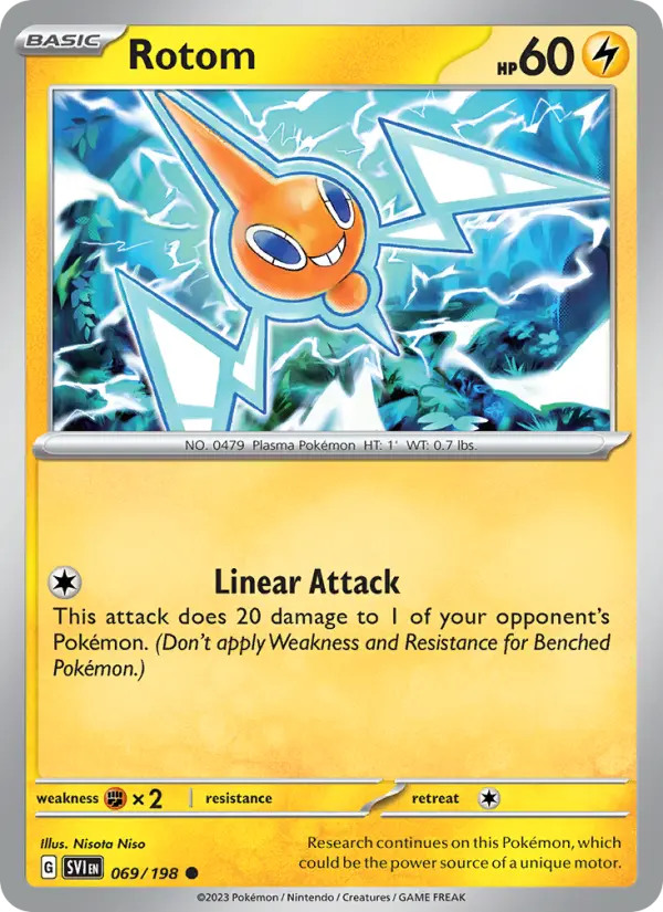Rotom Pokemon card from Scarlet & Violet