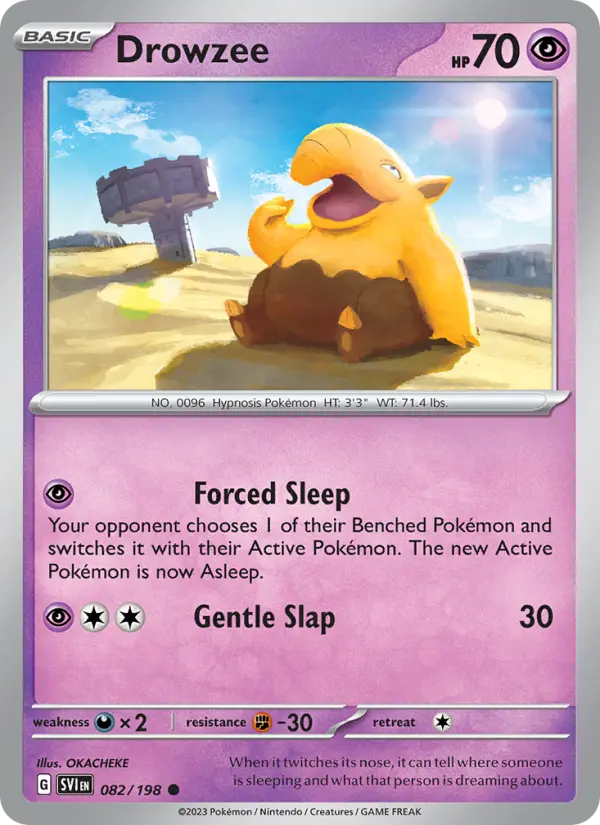 Drowzee Pokemon card from Scarlet & Violet