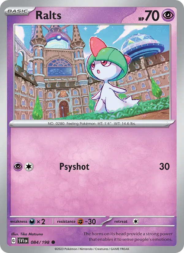 Ralts Pokemon card from Scarlet & Violet