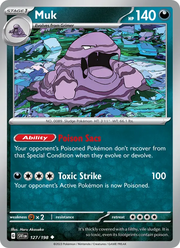 Muk Pokemon card from Scarlet & Violet