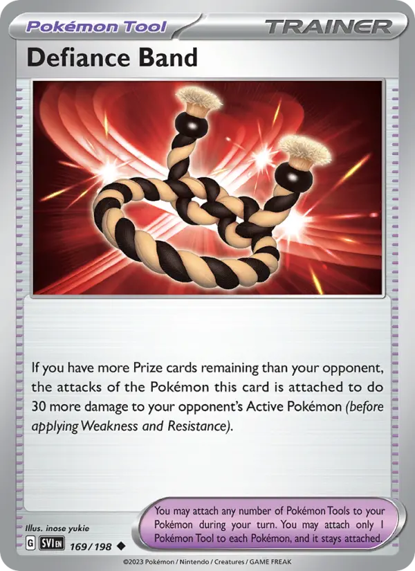 Defiance Band Pokemon card from Scarlet & Violet