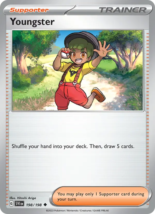 Youngster Pokemon card from Scarlet & Violet