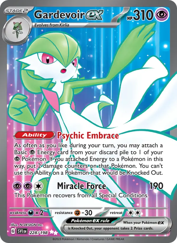 Gardevoir ex Pokemon card from Scarlet & Violet
