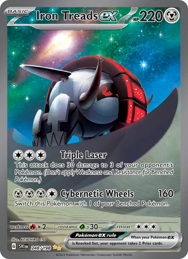 Iron Treads ex Pokemon card from Scarlet & Violet