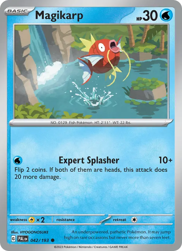 Magikarp Pokemon card from Paldea Evolved