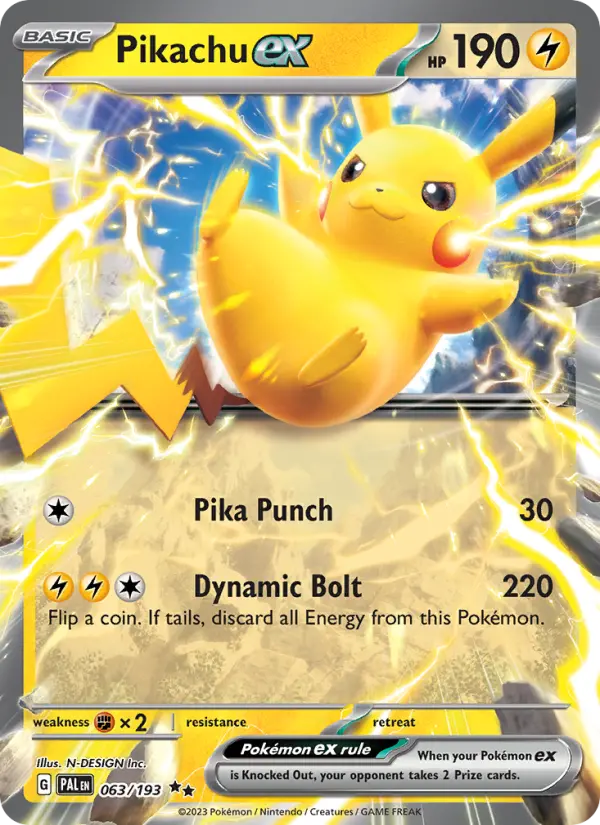 Pikachu ex from sv02