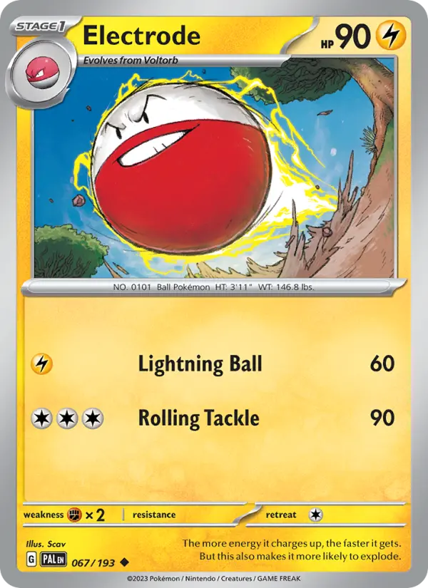 Electrode Pokemon card from Paldea Evolved