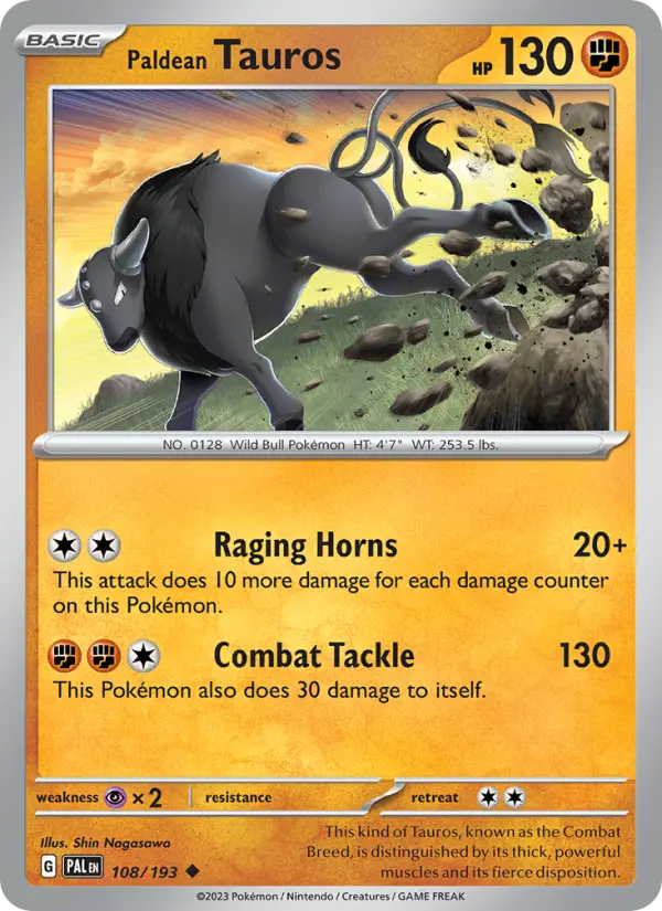 Paldean Tauros from sv02
