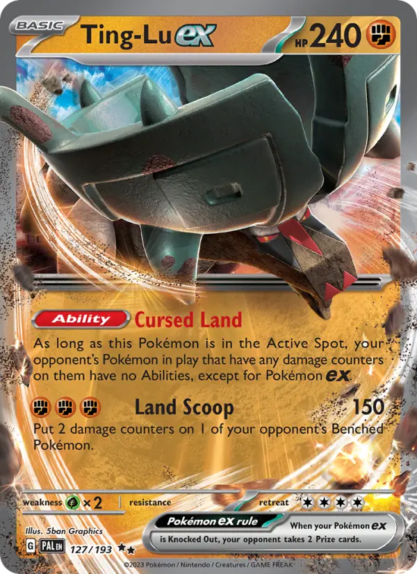 Ting-Lu ex Pokemon card from Paldea Evolved