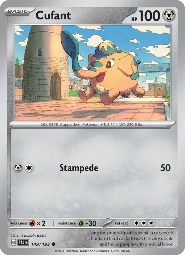 Cufant Pokemon card from Paldea Evolved