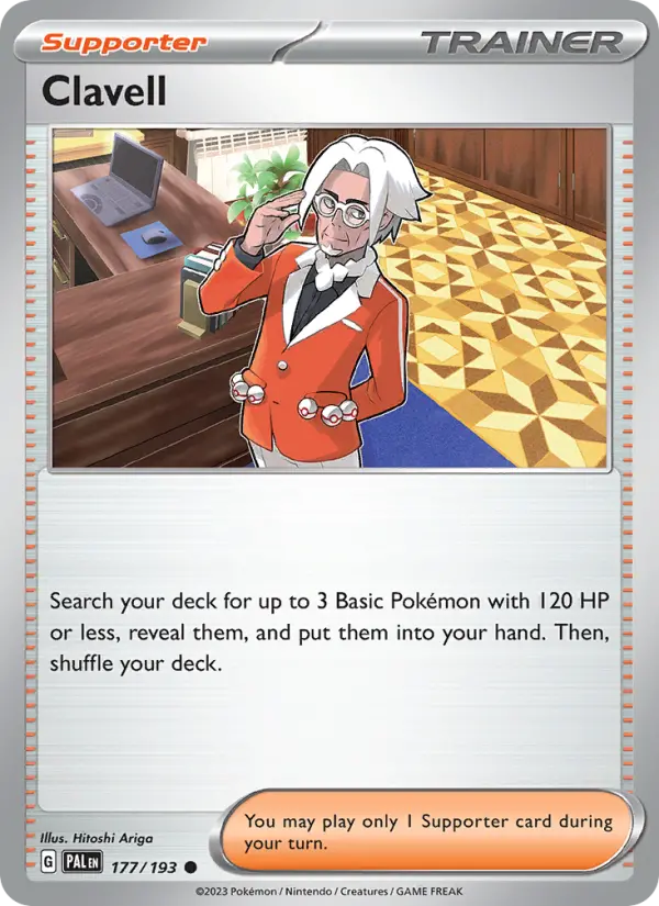 Clavell Pokemon card from Paldea Evolved