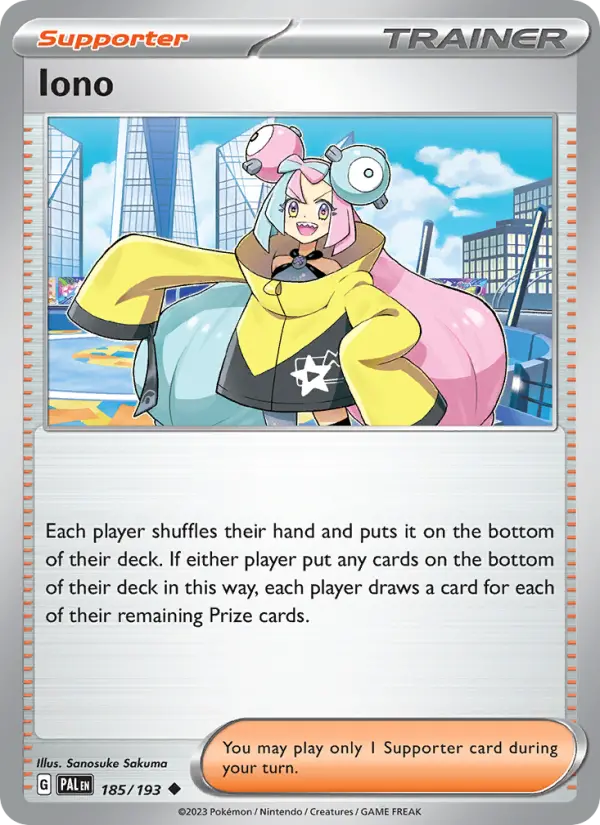 Iono Pokemon card from Paldea Evolved