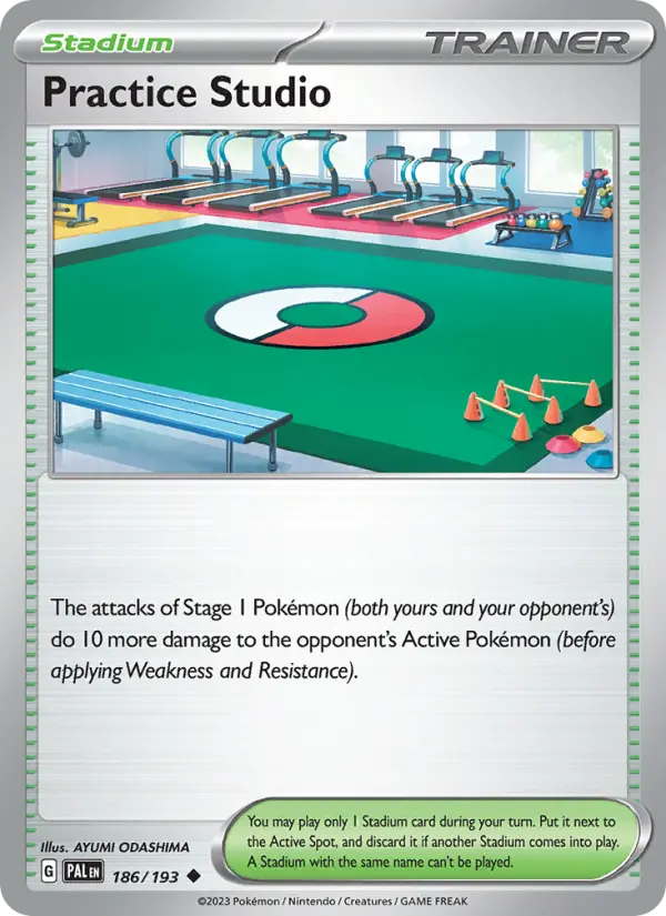 Practice Studio Pokemon card from Paldea Evolved