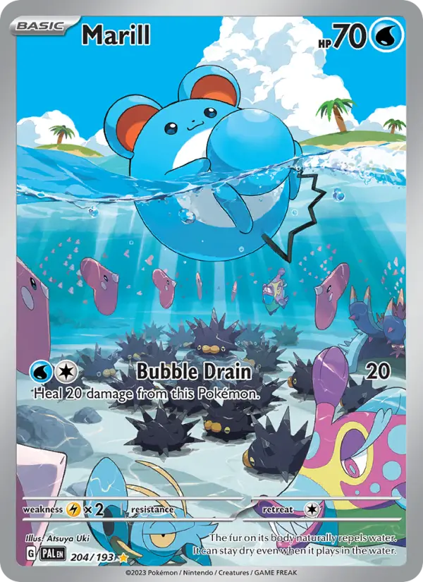Marill Pokemon card from Paldea Evolved