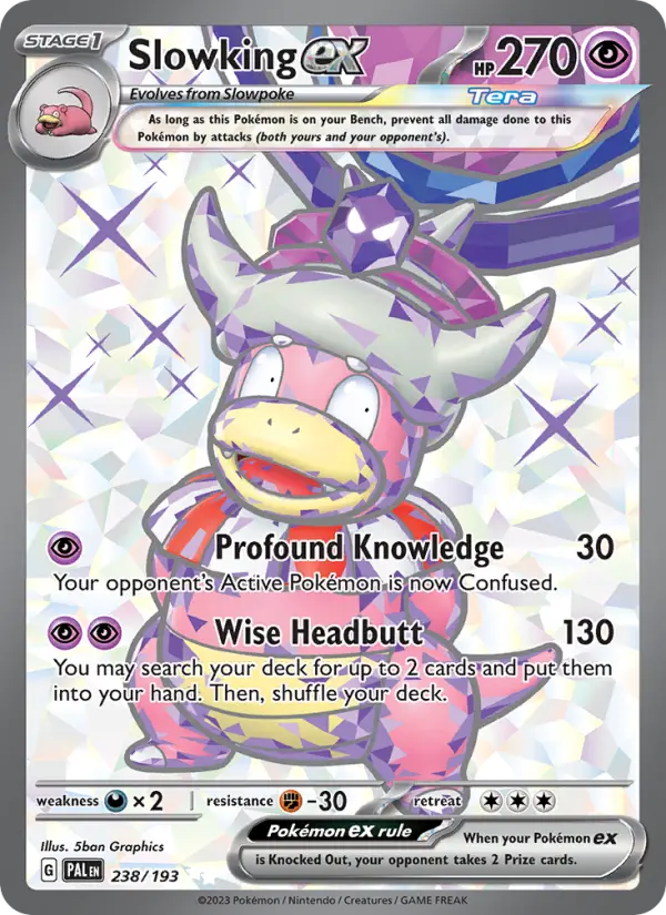 Slowking ex Pokemon card from Paldea Evolved