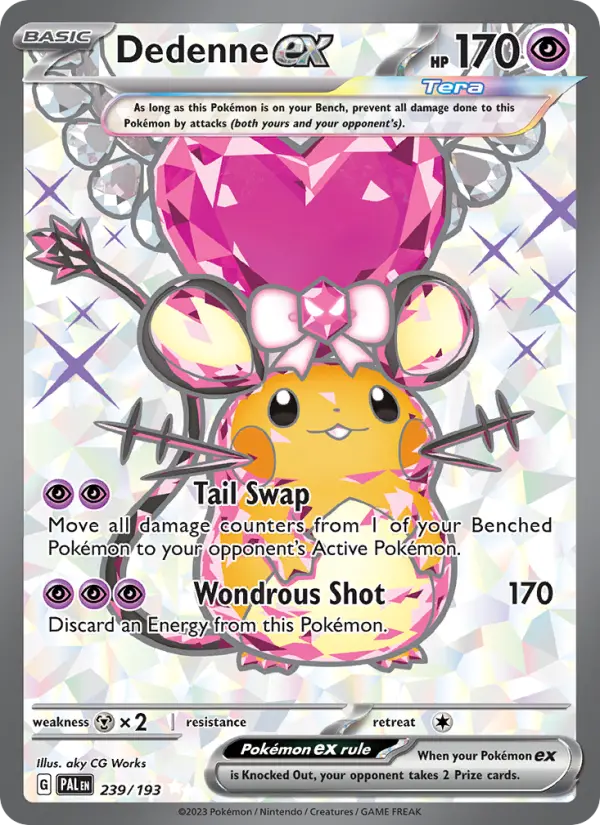 Dedenne ex Pokemon card from Paldea Evolved