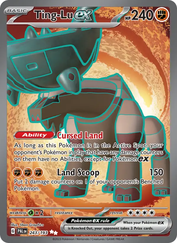 Ting-Lu ex Pokemon card from Paldea Evolved