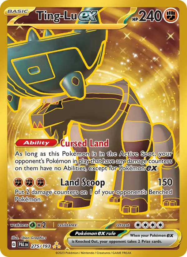 Ting-Lu ex Pokemon card from Paldea Evolved