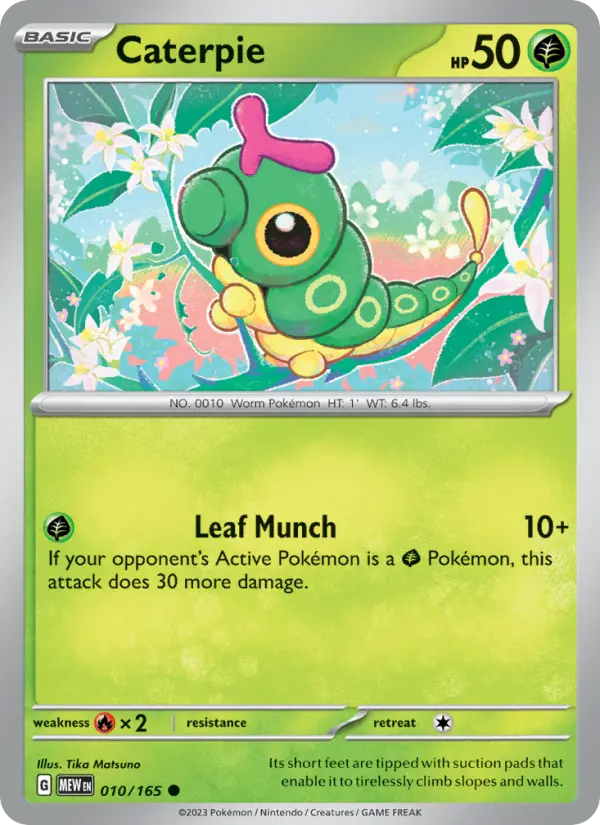 Caterpie Pokemon card from 151