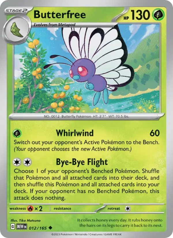 Butterfree Pokemon card from 151
