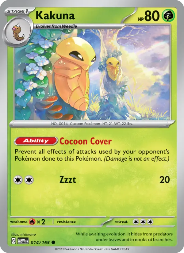 Kakuna Pokemon card from 151
