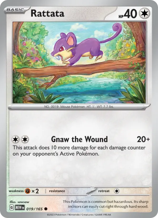 Rattata Pokemon card from 151