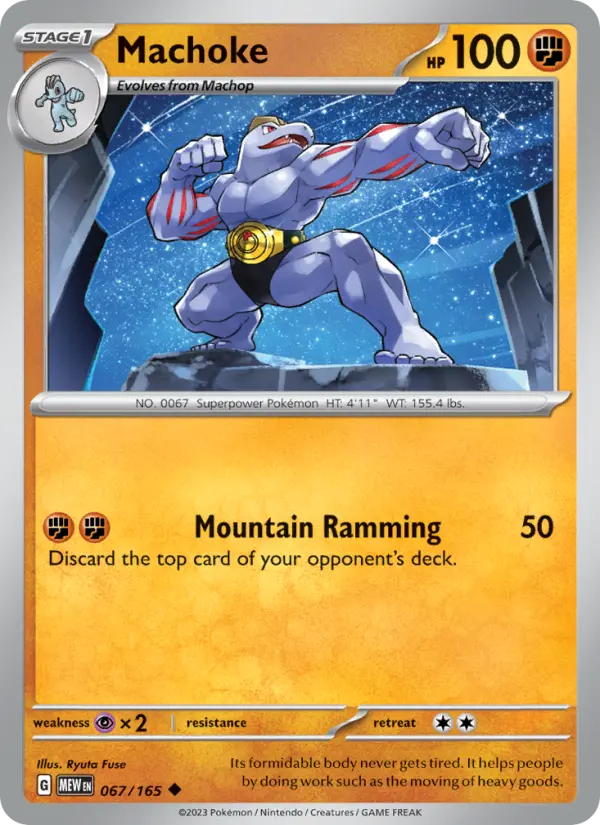 Machoke Pokemon card from 151